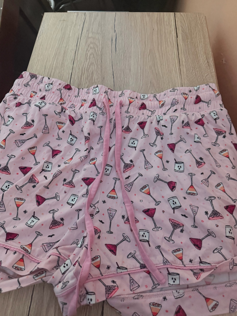Sincerely Jules Pink Cocktail & Dice Print Sleep Shorts Halloween